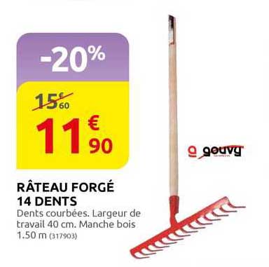 râteau forgé 14 dents