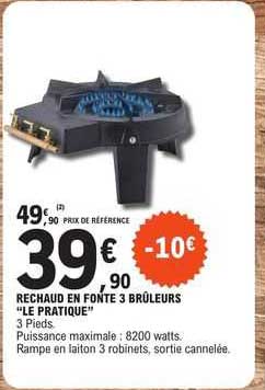 rechaud en fonte 3 brûleurs "le pratique"