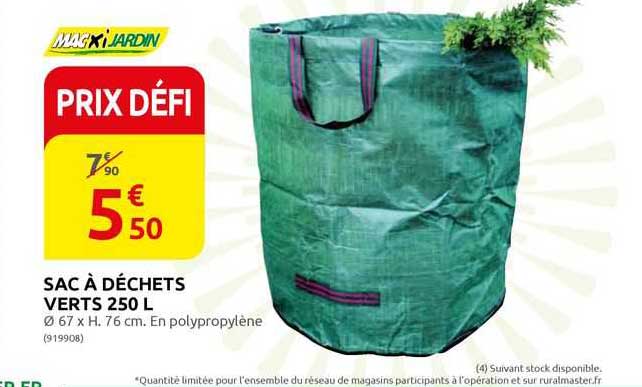 sac à déchets verts 250 l macxi jardin