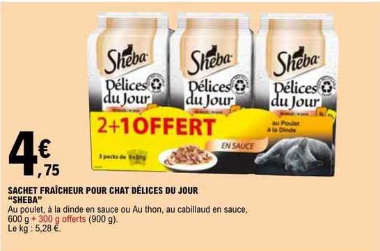 Sachet Fraîcheur Pour Chat Délices Du Jour Sheba