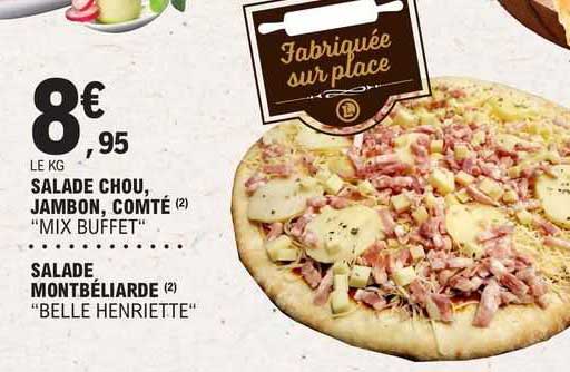 salade chou, jambon, comté "mix buffet salade montbéliarde "belle henriette"