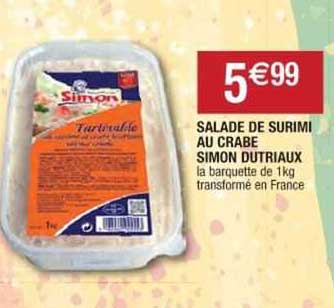 salade de surimi au crabe simon dutriaux