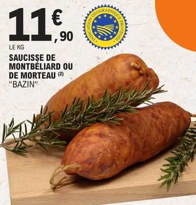 saucisse de montbéliard ou de morteau "bazin"