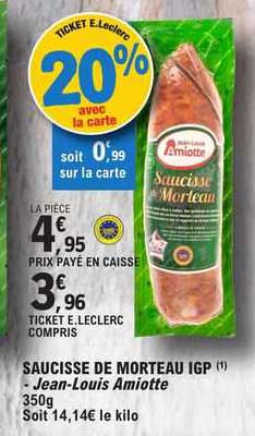 saucisse de morteau igp - jean-louis amiotte