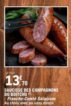 saucisse des compagnons du boitchu - franche-comté salaisons