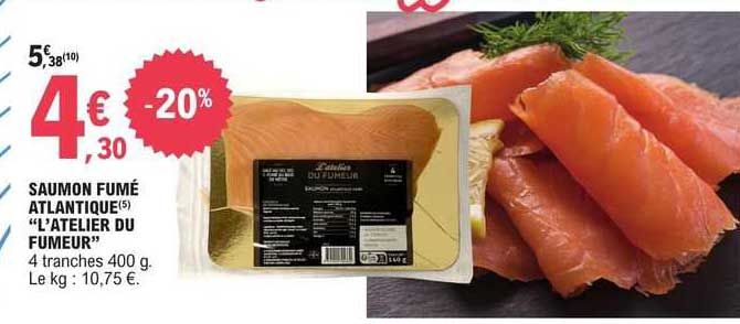 saumon fumé atlantique "l'atelier du fumeur"