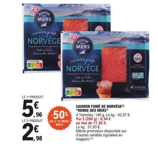 saumon fumé de norvège "ronde des mers"