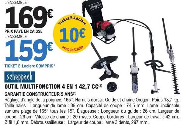 Scheppach Outil Multifonction 4 En 1 42.7 Cc