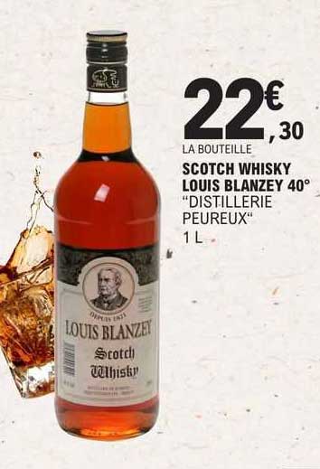 scotch whisky louis blanzey 40° distillerie peureux"