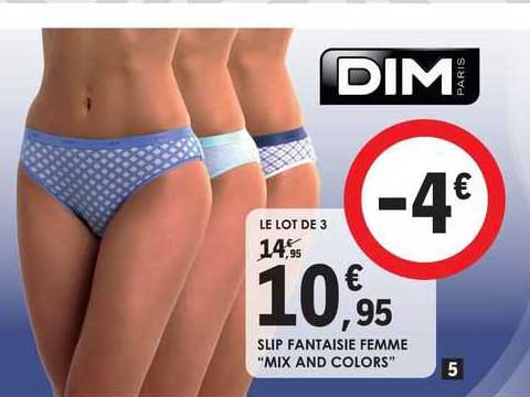 slip fantaisie femme mix and colors dim