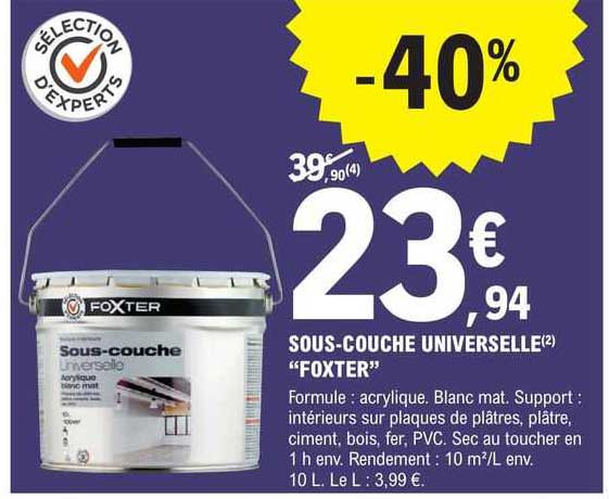 sous-couche universelle "foxter"