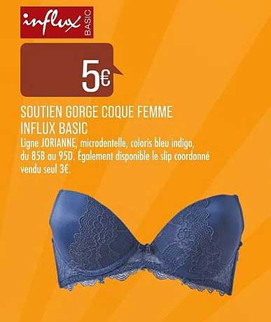 soutien gorge coque femme influx basic