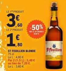 st feuillien blonde -50% sur le 2e