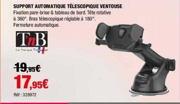 Support Automatique Télescopique Ventouse