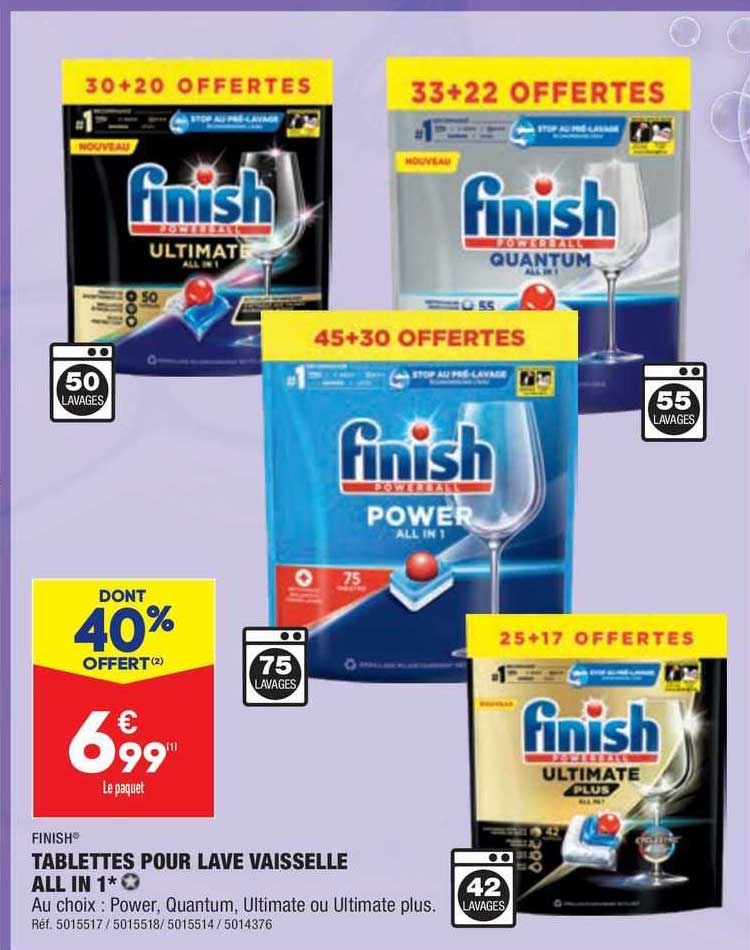 tablettes pour lave vaisselle all in 1