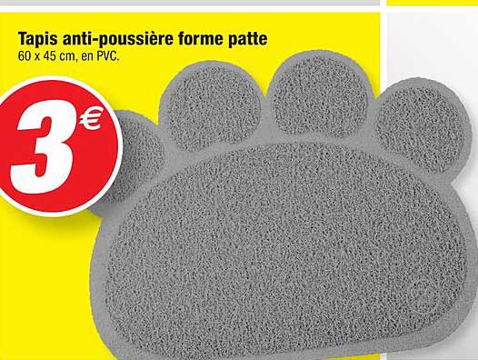 tapis anti-poussière forme patte