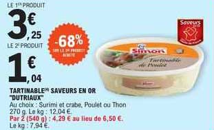 tartinable saveurs en or dutriaux