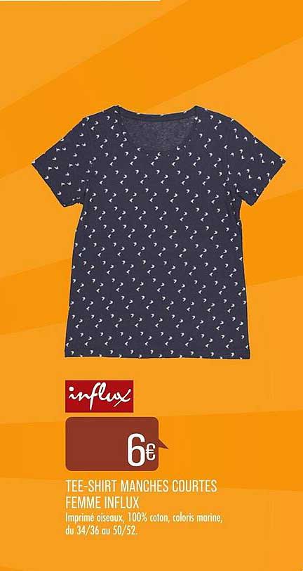 tee-shirt manches courtes femme influx