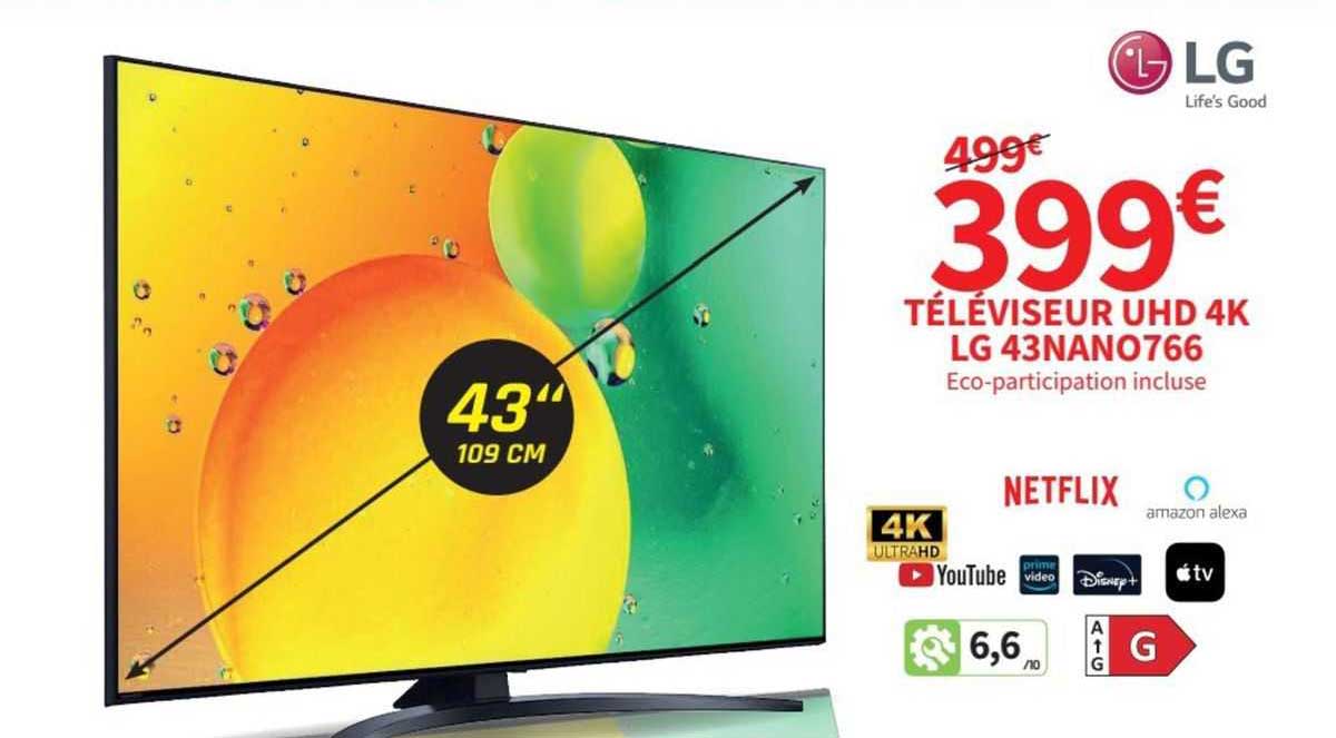 Téléviseur Uhd 4k Lg 43nano766