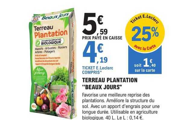 terreau plantation "beaux jours"