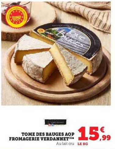tome des bauges aop fromagerie verdannet