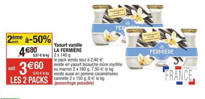 Yaourt Vanille La Fermière