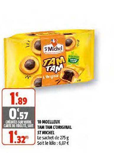 10 moelleux tam tam l'original st michel