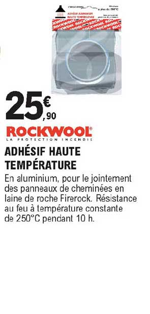 adhésif haute température rockwool