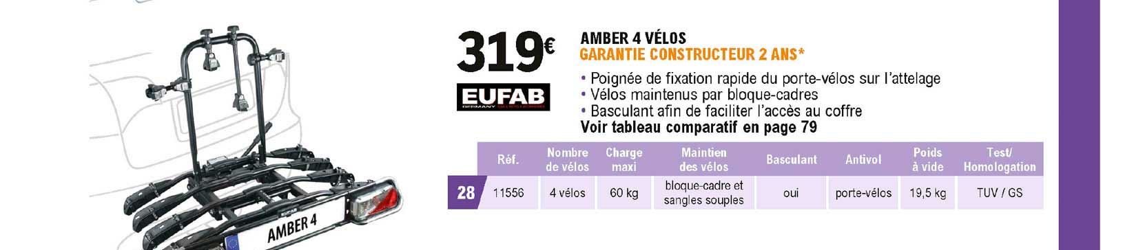 amber 4 vélos eufab
