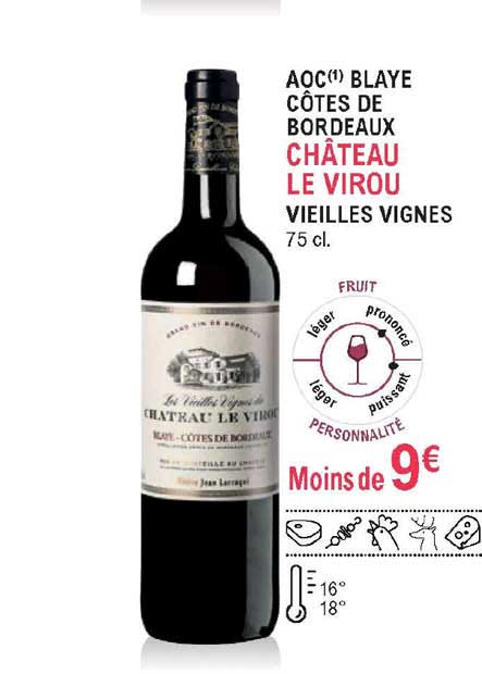 aoc blaye côtes de bordeaux château le virou