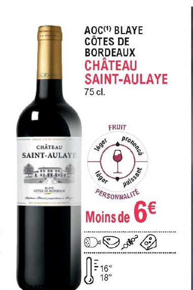 aoc blaye côtes de bordeaux châteaux saint aulaye