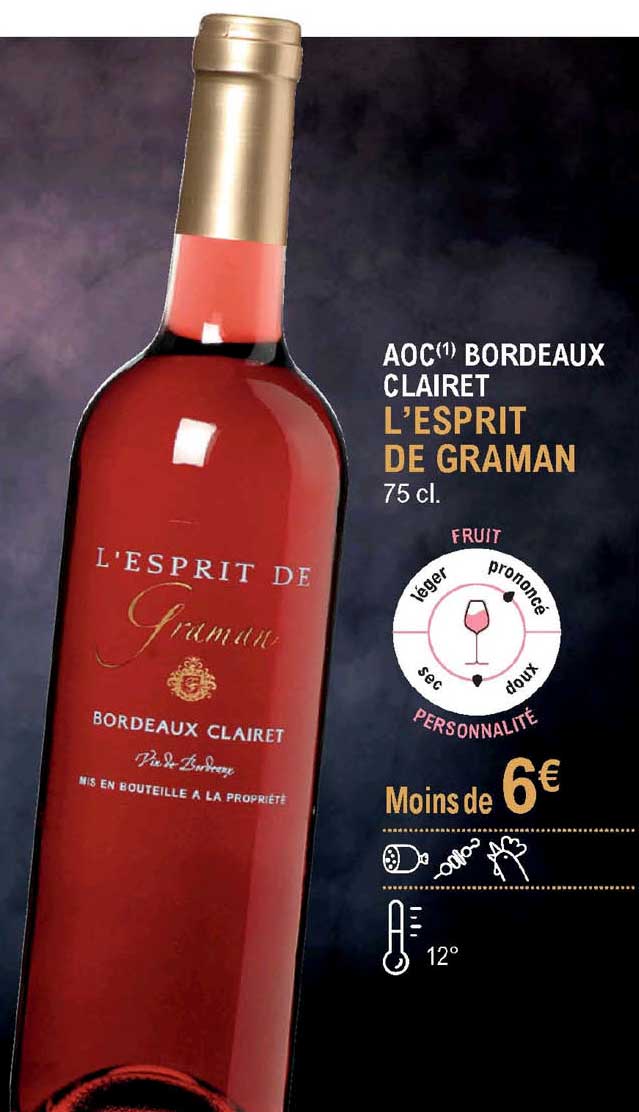 aoc bordeaux clairet l'esprit de graman