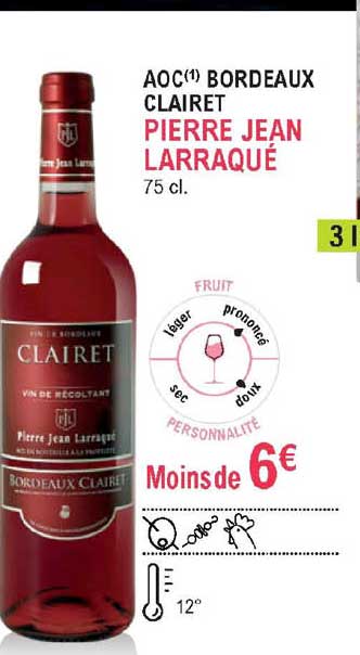 aoc bordeaux clairet pierre jean larraqué