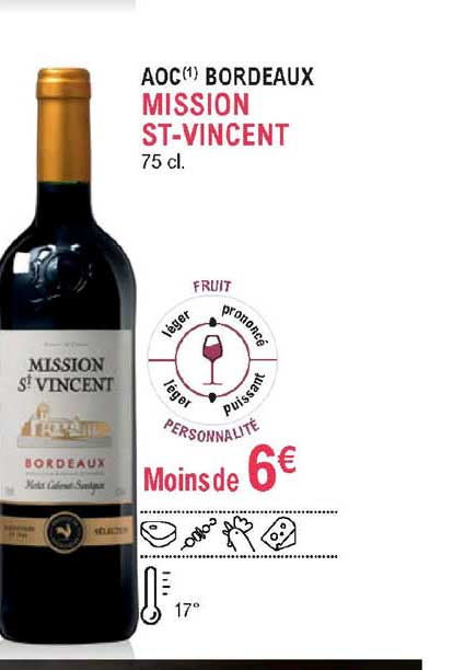Aoc Bordeaux Mission St Vincent