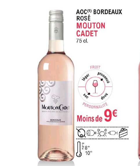aoc bordeaux rosé mouton cadet