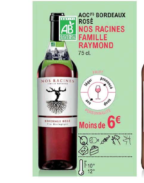 Aoc Bordeaux Rosé Nos Racines Famille Raymond