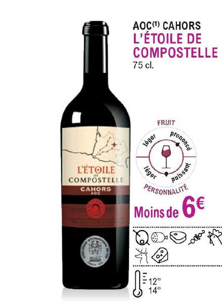 aoc cahors l'étoile de compostelle