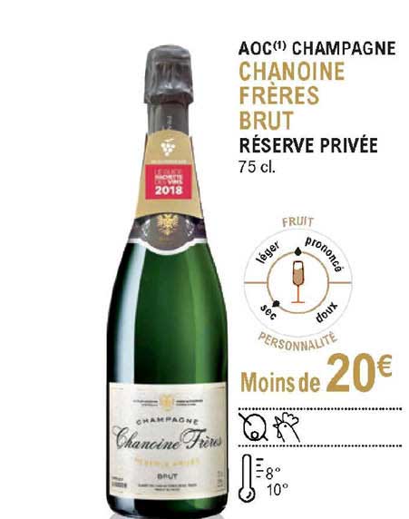 Aoc Champagne Chanoine Frères Brut Réserves Privées
