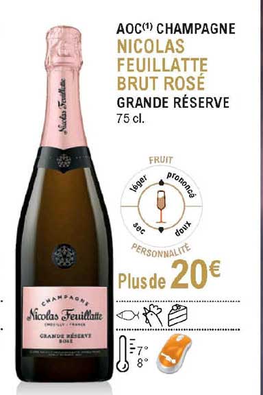 aoc champagne nicolas feuillatte brut rosé grande réserve