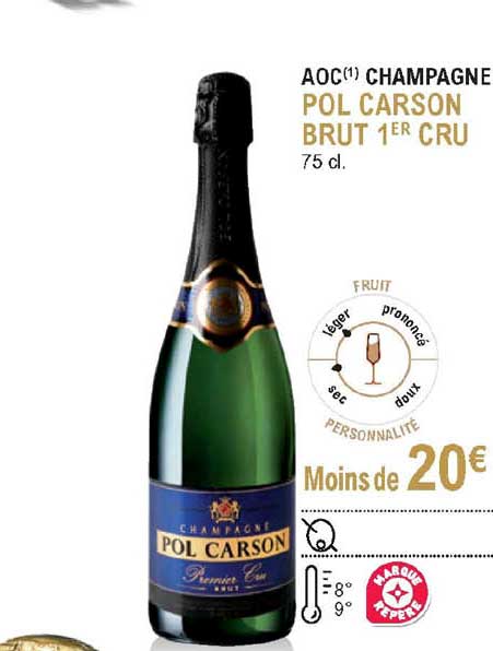aoc champagne pol carson brut 1er cru