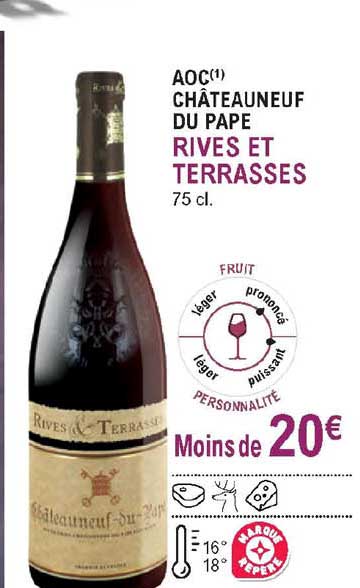 aoc châteauneuf du pape rives et terrasses