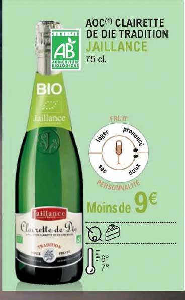 aoc clairette de die tradition jaillance