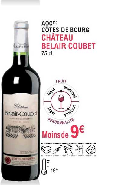 aoc côtes de bourg château belair coubet