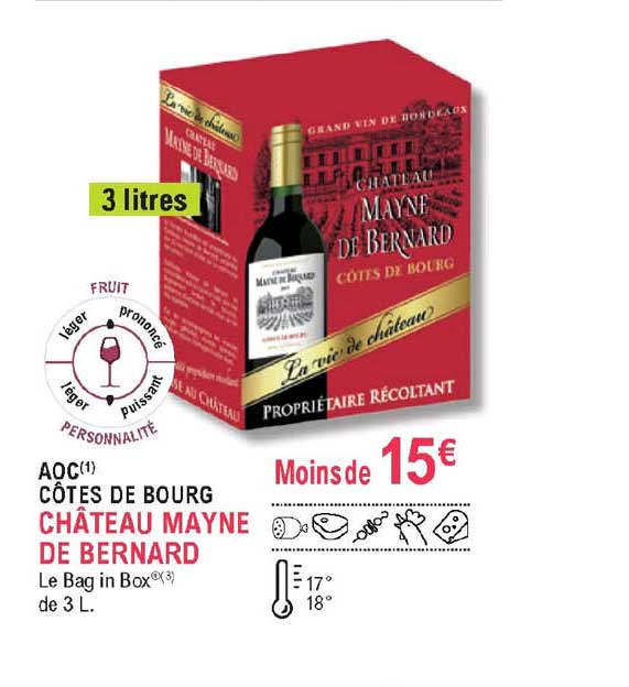 aoc côtes de bourg château mayne de bernard