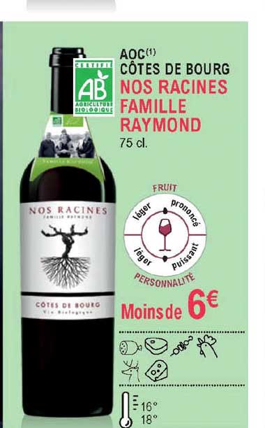 aoc côtes de bourg nos racines famille raymond