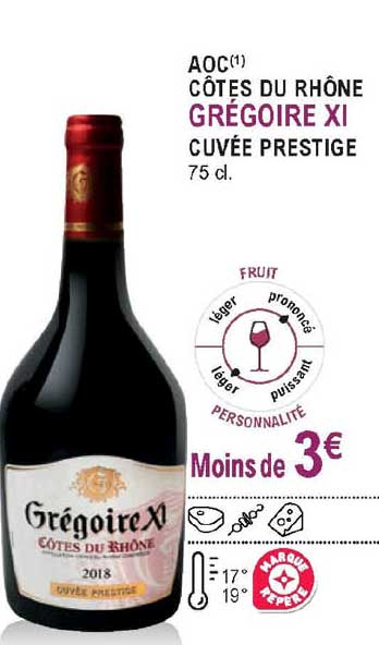 aoc côtes du rhône grégoire xi cuvée prestige