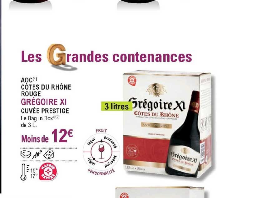 aoc côtes du rhône rouge grégoire xi cuvée prestige
