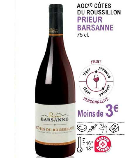aoc côtes du roussillon prieur barsanne