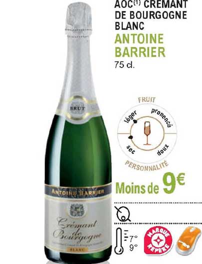 aoc cremant de bourgogne blanc antoine barrier