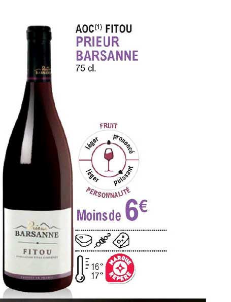 aoc fitou prieur barsanne